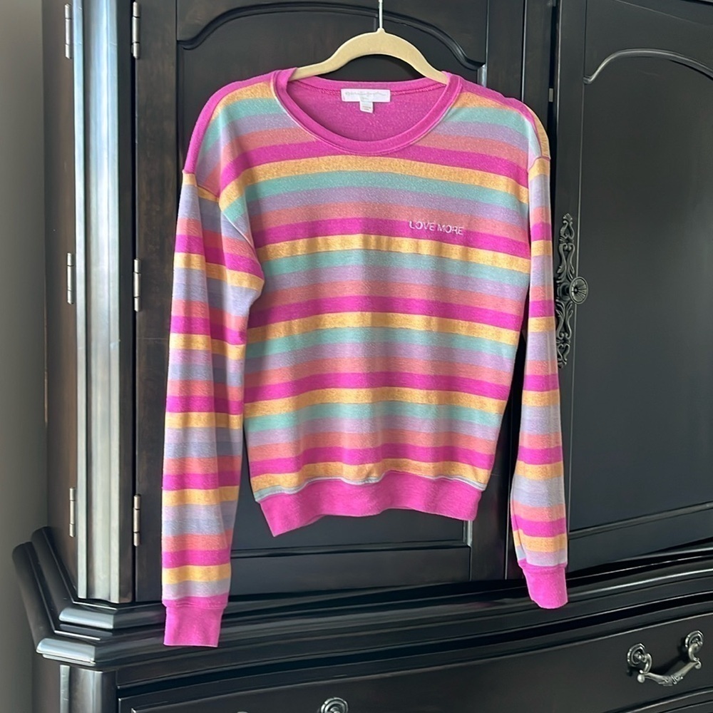 Spiritual gangster love more rainbow sweatshirt